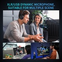 Microfonos Dinamico Feelworld PM1-AS XLR USB Paral Jirafa