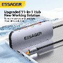 HUB Tipo C 11 en 1 Essager 4 USB LAN RJ45 Lector SD HDMI VGA