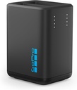 Cargador Bateria dual GoPro 2 baterías Enduro HERO13 Negro