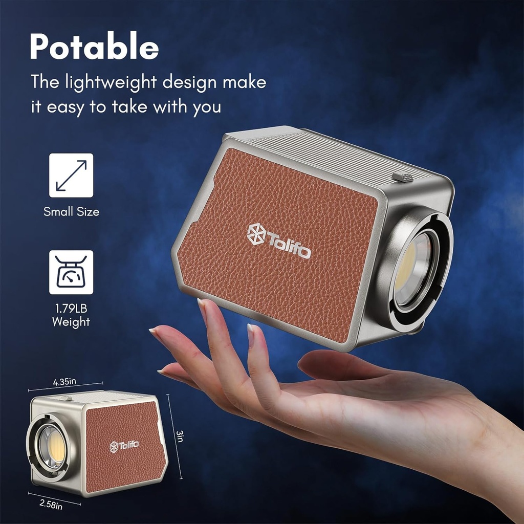 Luz De Video Led Monolight 90W RGB Tolifo PL-100B Recargable