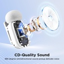 Microfono Balita Dual Boya Mini Tipo C Lightning Blanco