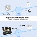 Microfono Balita Dual Boya Mini Tipo C Lightning Blanco