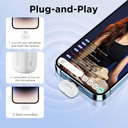 Microfono Balita Dual Boya Mini Tipo C Lightning Blanco