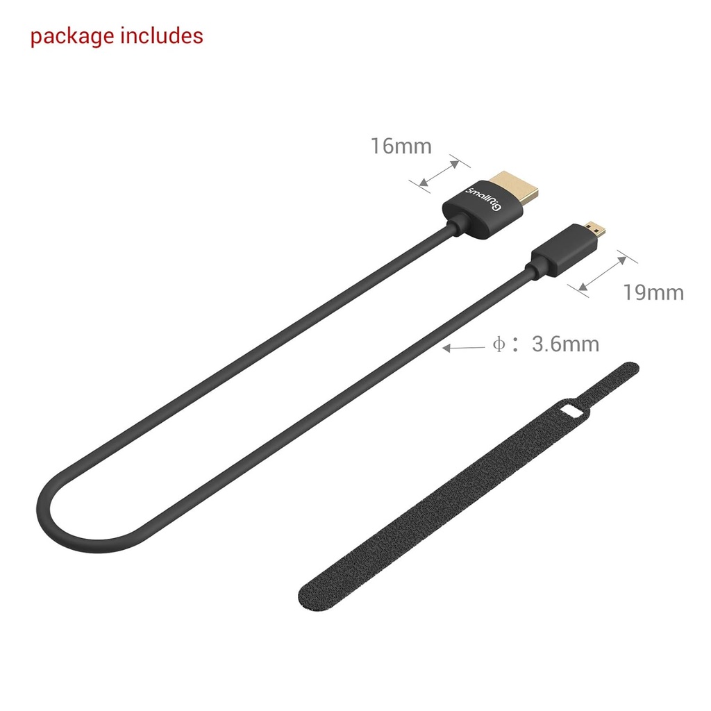 Cable Micro Hdmi A Hdmi Smallrig 35cm 4k Para Camaras