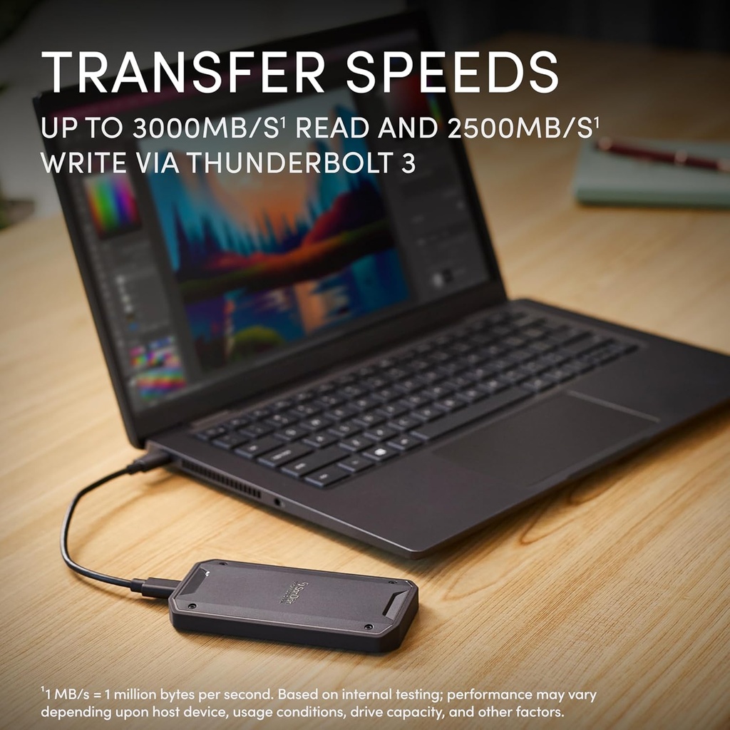 DISCO EXTERNO SANDISK 4TB SSD PRO-G40 Thunderbolt 3 3000 MB/s