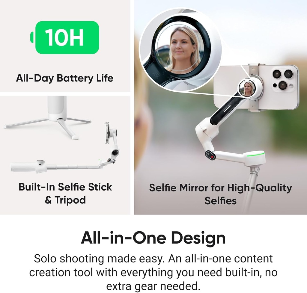 Gimbal Insta360 Flow 2 Pro Estabilizador De 3 Ejes Android iPhone