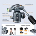 Cabezal De Tripode De Bola 26 Mm Kf Concept KF31.049V1 8KG