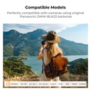 Cargador 2 Baterias Panasonic Lumix DMW-BLK22 K&f Concept