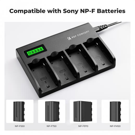 Cargador para 4 Baterias Sony NP-F K&f Concept