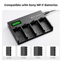 Cargador para 4 Baterias Sony NP-F K&f Concept