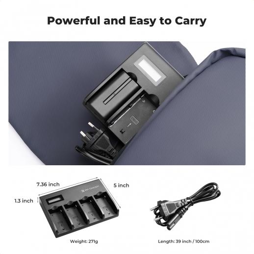 Cargador para 4 Baterias Sony NP-F K&f Concept