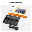 Cargador para 4 Baterias Sony NP-F K&f Concept