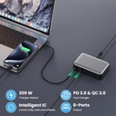 Estacion de Carga GAN III USB 200W 4 Tipo C 4 USB A