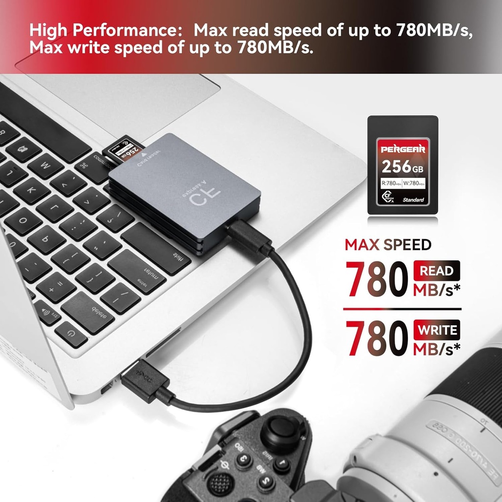 Tarjeta Memoria CFexpress Type A 256GB Pergear 780 MB/s