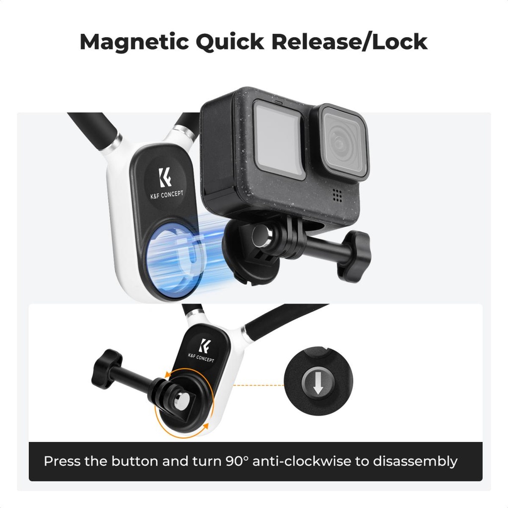 Soporte Magnetico de cuello K&f Concept Camaras De Accion Quick Release