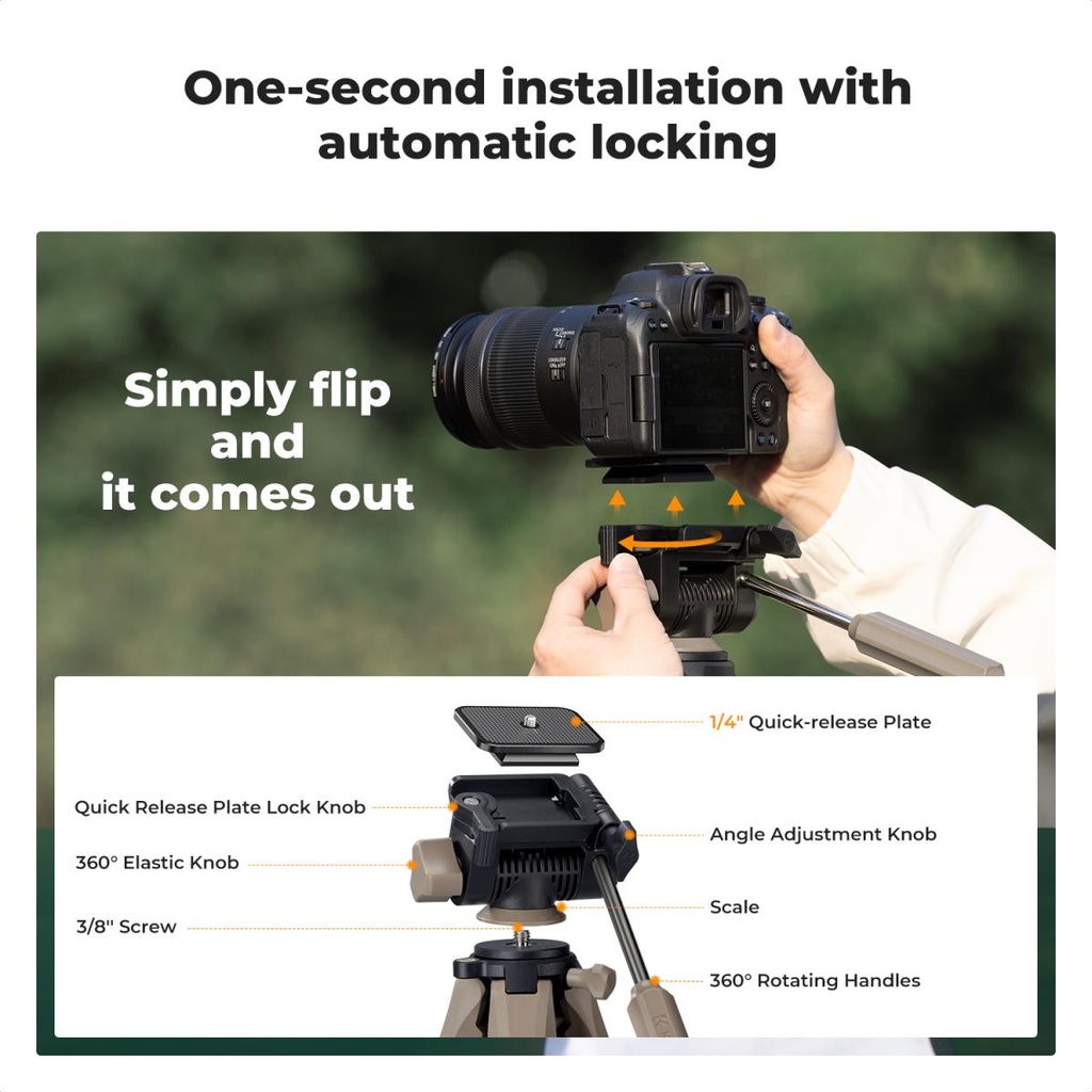 Tripode K&F Concept 190 cm Camara Smartphone KF09.155