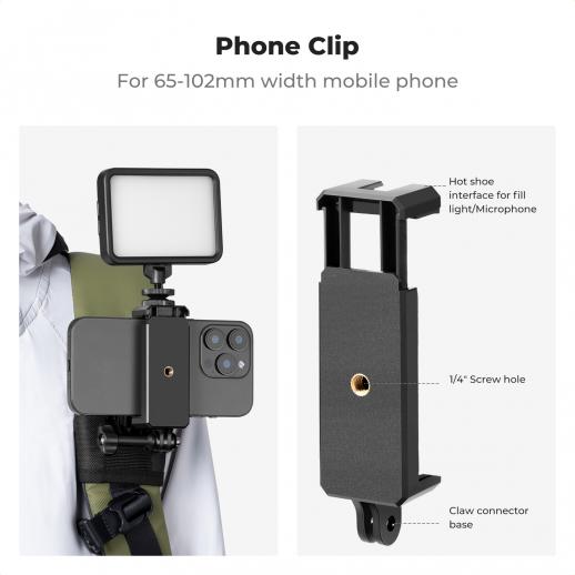 Clip de Morral para Camaras de Accion Smartphone K&f Concept 