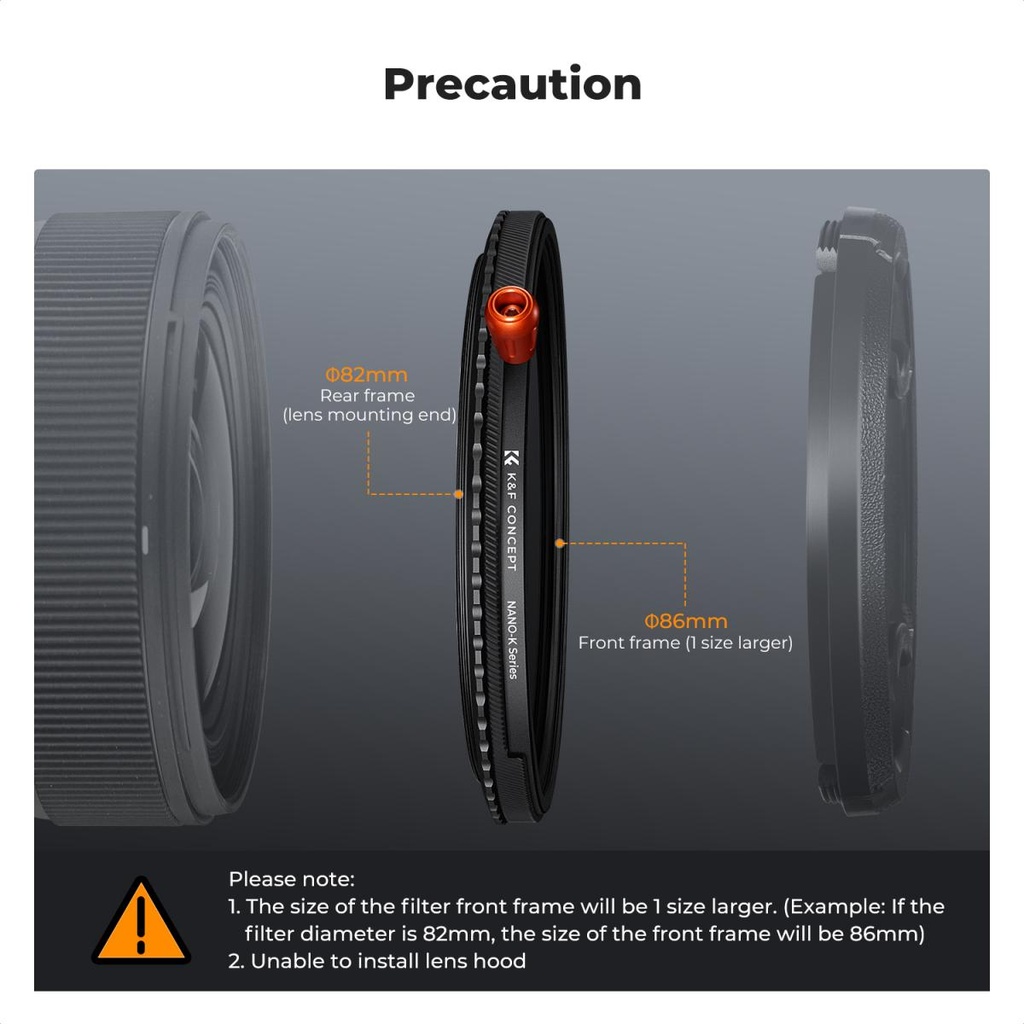Filtro 3 en 1 Nd Variable CPL Black mist 1/4 K&f Concept Nd2-nd32 77 Mm