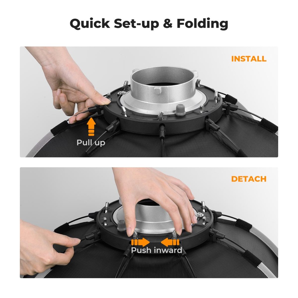 Softbox Octogonal 55CM Quick Release K&f Concept Bowens Mount