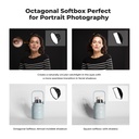 Softbox Octogonal 55CM Quick Release K&f Concept Bowens Mount