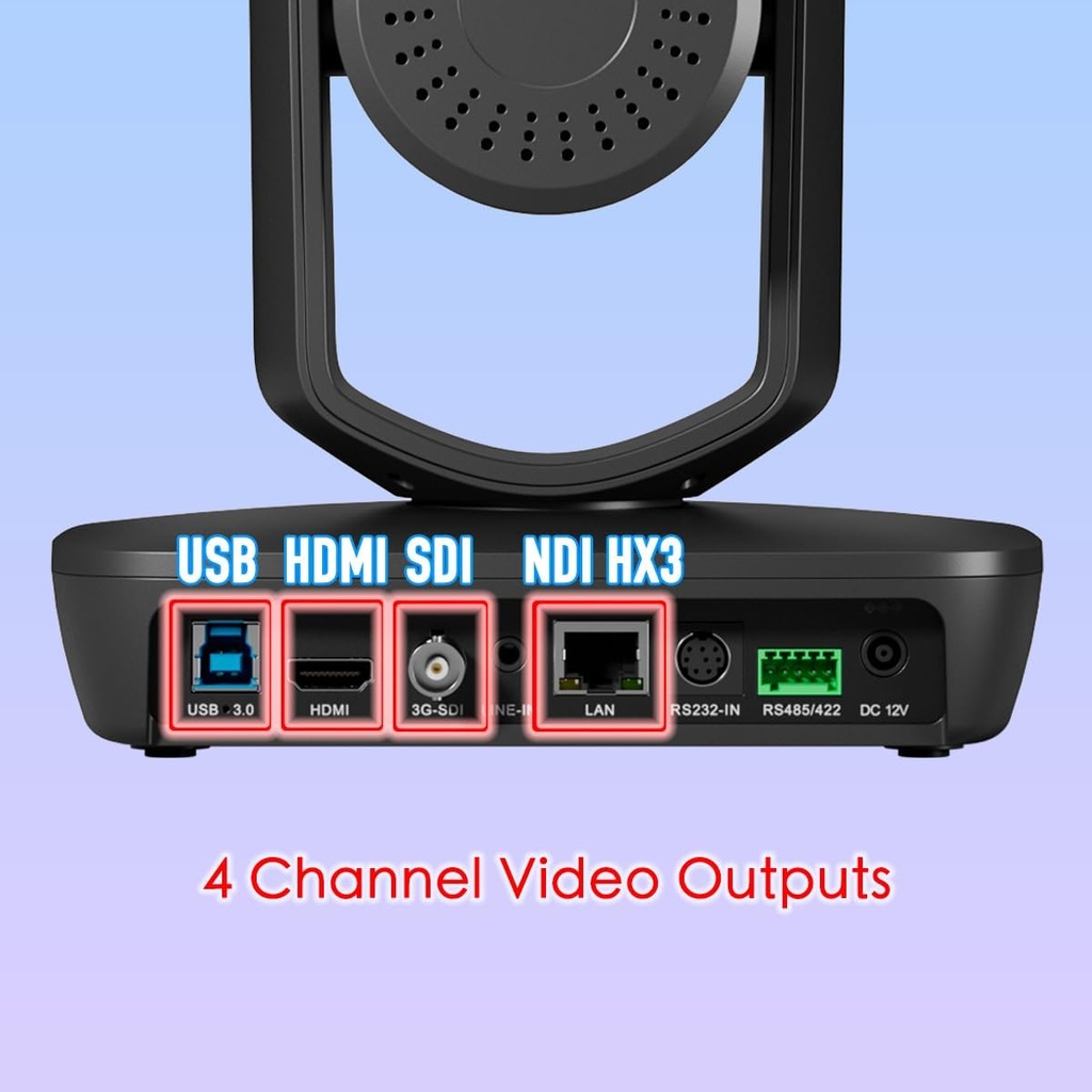 Camara PTZ 1080p 20X Avkans HDMI IP USB 3.0 NDI HX3