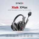 Intercomunicador Synco Xtalk XMax9 Dual Ear 500 Mts Kit 5 und