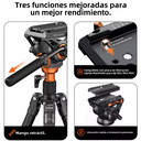 Tripode Coman FF06S Cabezal Fluido Q6 Video Foto 179 Cm