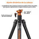 Tripode Coman FF06S Cabezal Fluido Q6 Video Foto 179 Cm