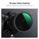Filtro 3 en 1 Nd Variable CPL Black Mist 1/4 67mm K&f Concept KF01.2067