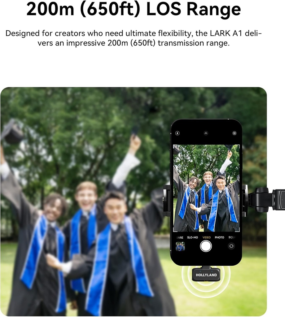 Microfono Balita Inalambrico Hollyland Lark A1 Combo Space Gray