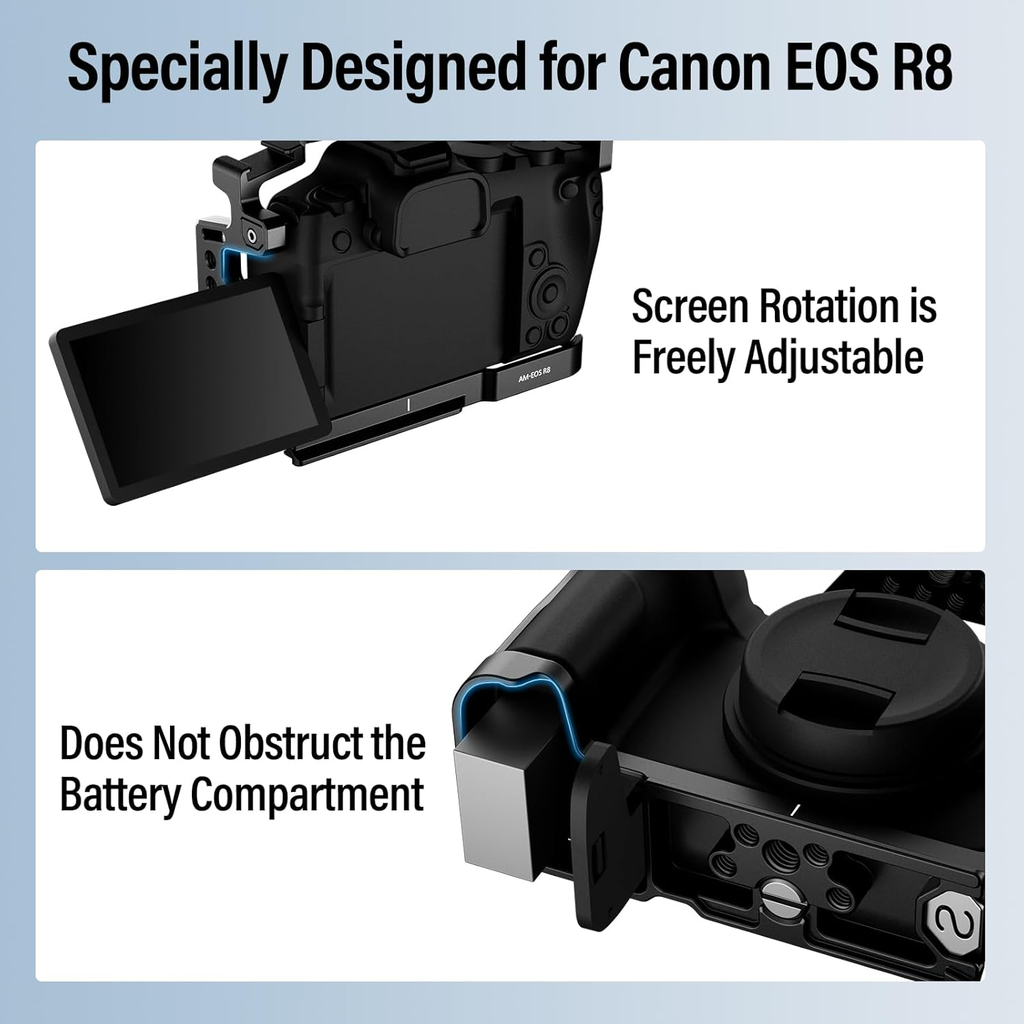 Jaula Canon EOS R8 Sirui Con Arca Nato Hdmi Clamp