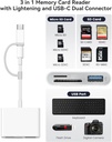 Lector De Tarjetas 2 En 1 Sd Microsd iPhone iPad Macbook