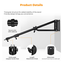 Brazo de Extensión Triangular de Pared KF CONCEPT de 180 cm para luces de video