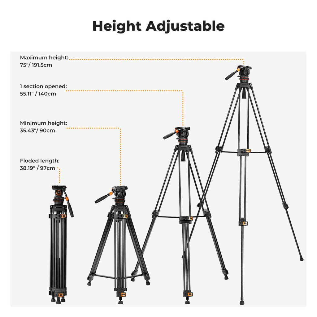 Tripode KF Concept Cabezal Fluido Video KF09.148V1