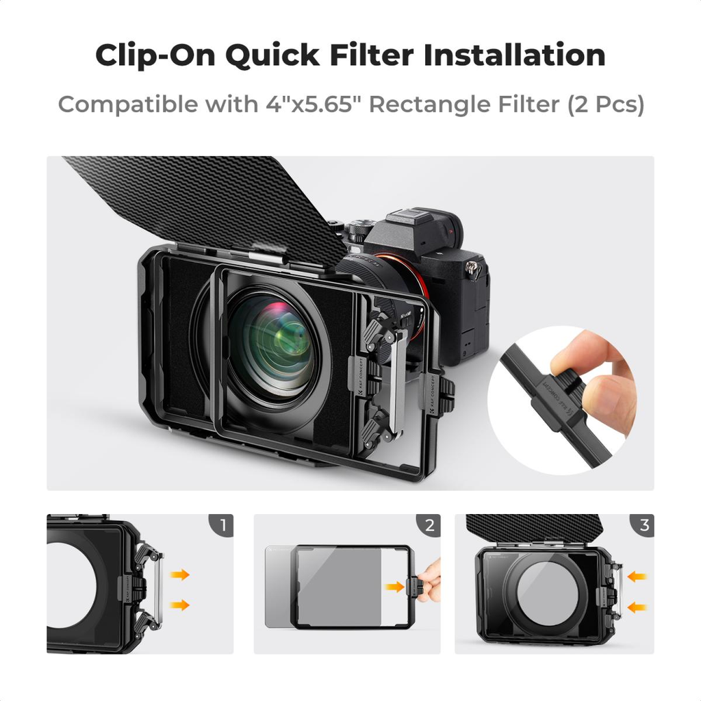 Matte box Filter K&f Concept 67-72-77-82-95 mm