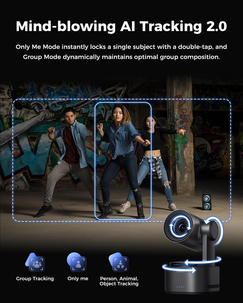 Camara PTZ OBSBOT Tail2 4K 60Fps Zoom 12X SDI HDMI IP USB