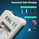 Cargador Baterias EBL + 8 AA 2300 mAh + 8 AAA 1100 mAh