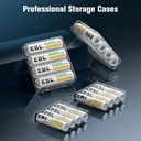 Cargador Baterias EBL + 8 AA 2300 mAh + 8 AAA 1100 mAh