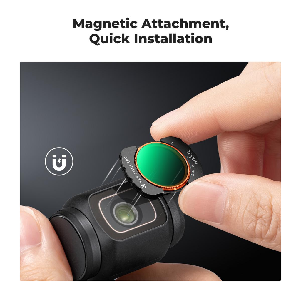 Kit 3 Filtros Magneticos CPL + Black Mist 1/4 + ND2-32 Variable K&f Concept