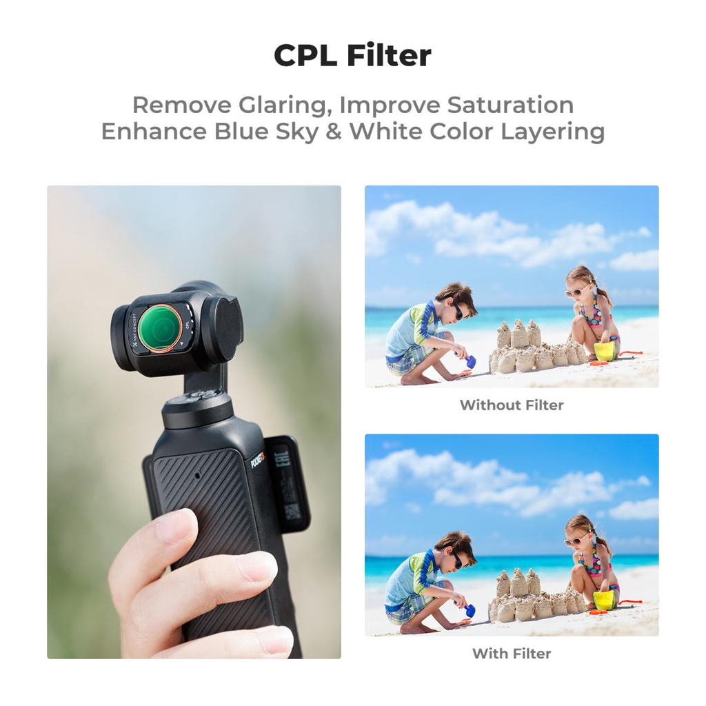 Kit 3 Filtros Magneticos CPL + Black Mist 1/4 + ND2-32 Variable K&f Concept
