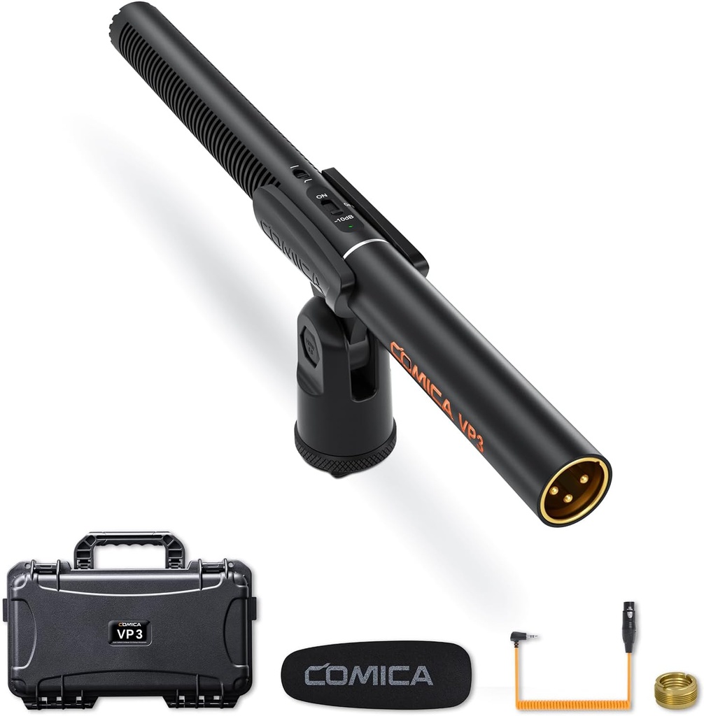 Microfono Shotgun Comica VP3 Super Cardiode Direccional XLR