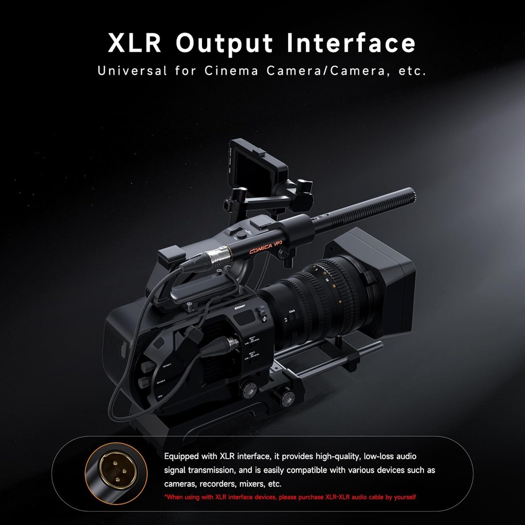 Microfono Shotgun Comica VP3 Super Cardiode Direccional XLR