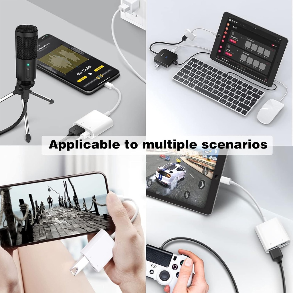 Adaptador Lightning a USB OTG para iPhone 14 y modelos anterioes