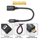 Cable Micro HDMI Macho a Hembra HDMI 4k 60Hz Twozoh 28 cm
