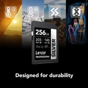 Memoria Sd 256gb Lexar Class 10 U3 V30 Silver Sdxc UHS-I