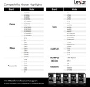 Memoria Sd 256gb Lexar Class 10 U3 V30 Silver Sdxc UHS-I