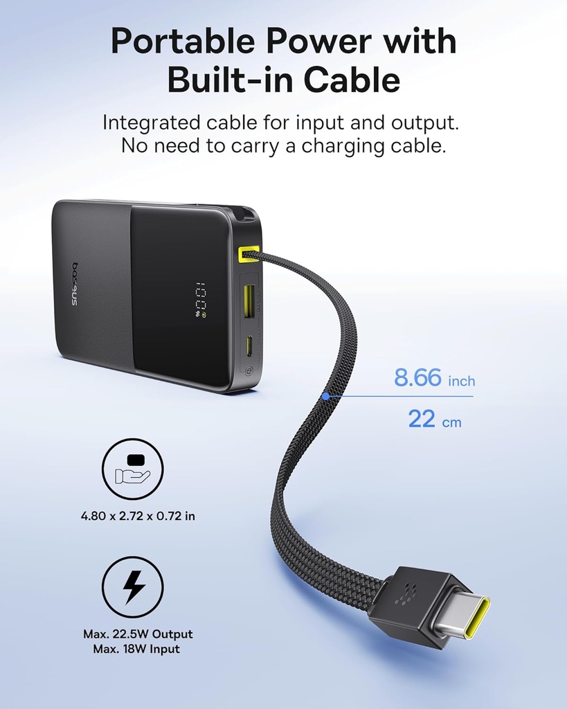 Power Bank 10.000mah Baseus Carga Rapida PD 22.5W