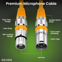 Cable Xlr Macho A Xlr Hembra De 15 Mts Para Microfonos de colores