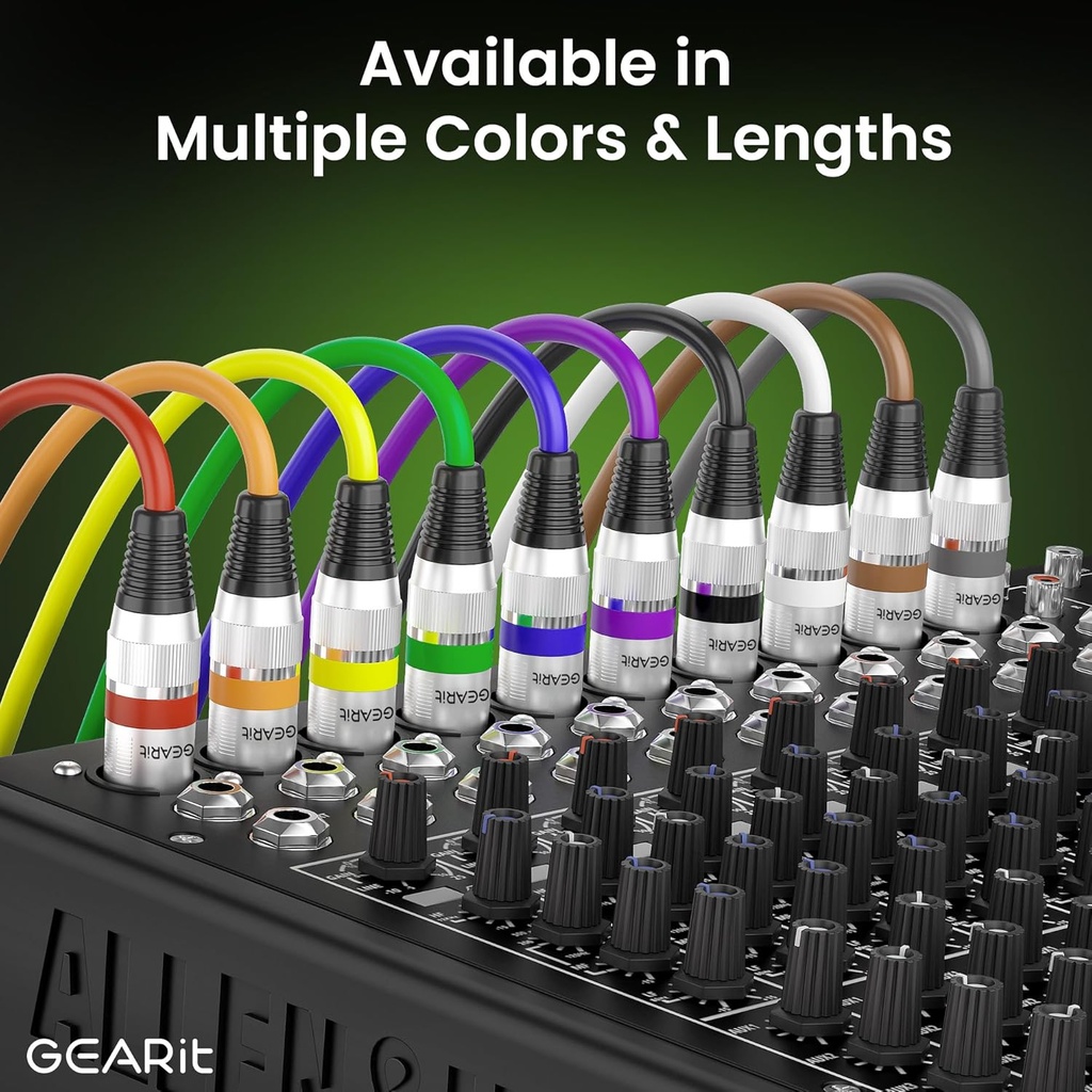 Cable Xlr Macho A Xlr Hembra De 15 Mts Para Microfonos de colores