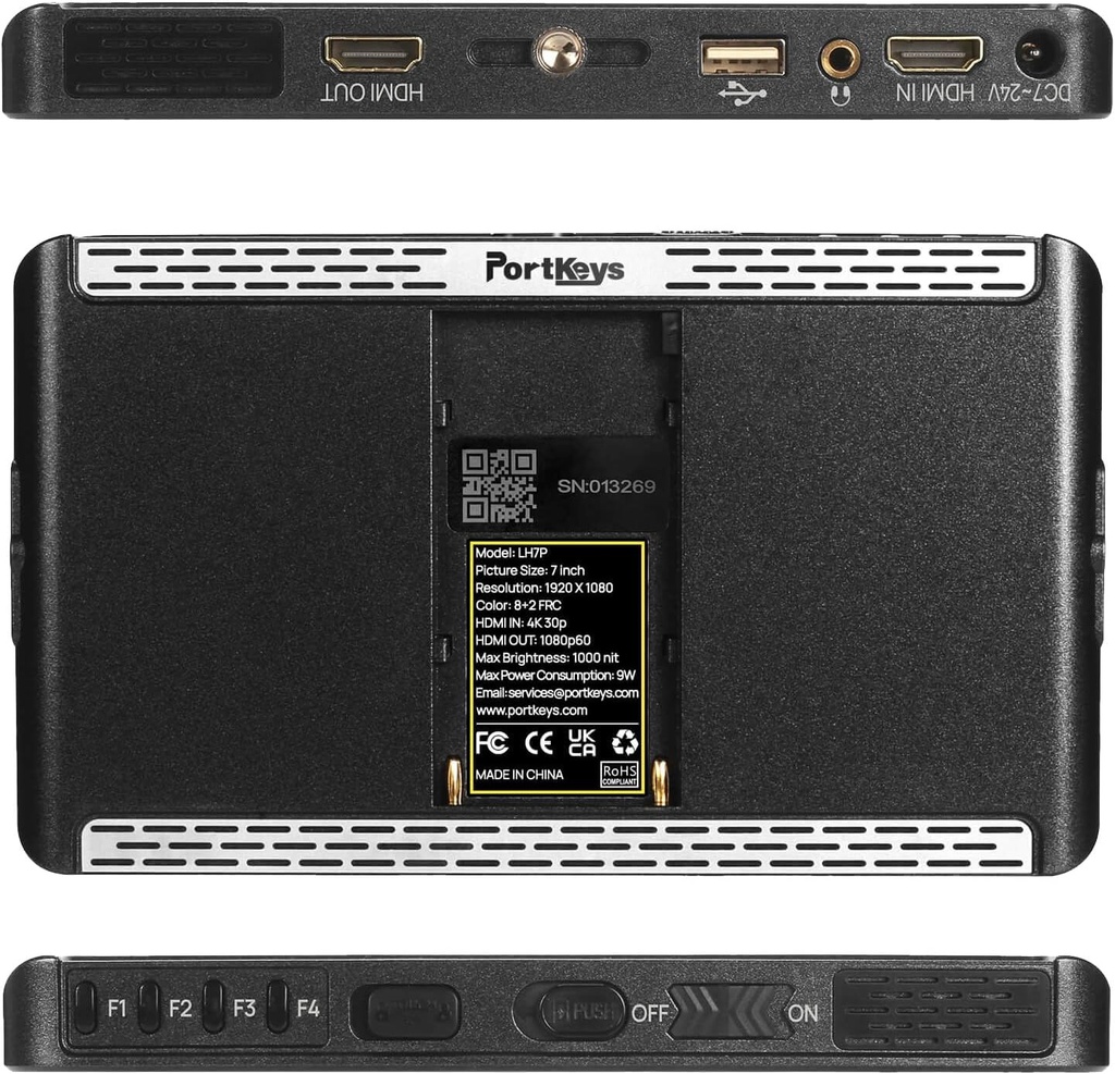 Monitor de Campo Portkeys LH7P 1000nit 1080p IPS